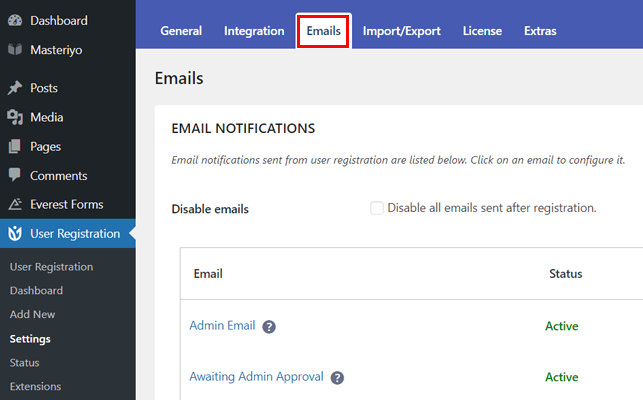 email settings 1