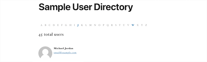 dynamic user directory