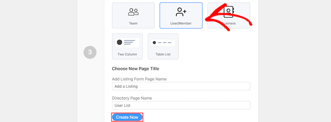 select user member name pages