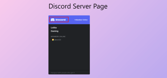 您网站上的 Discord 小部件