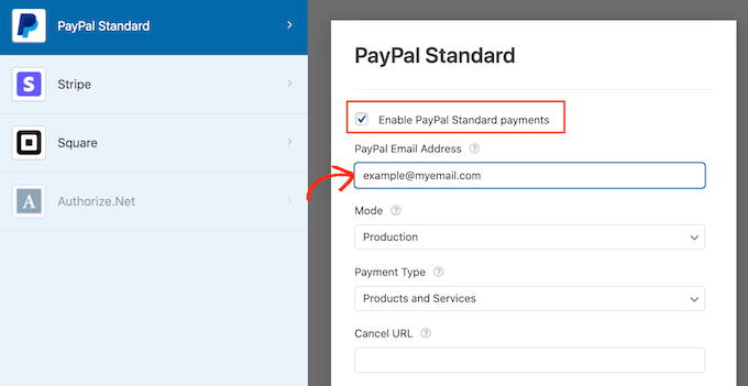 在 WPForms 中启用 PayPal 支付