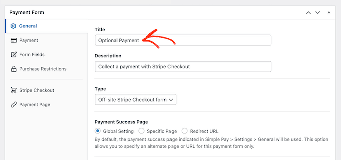 为您的 WordPress 支付表单添加标题