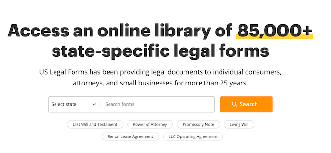 USLegalForms 网站