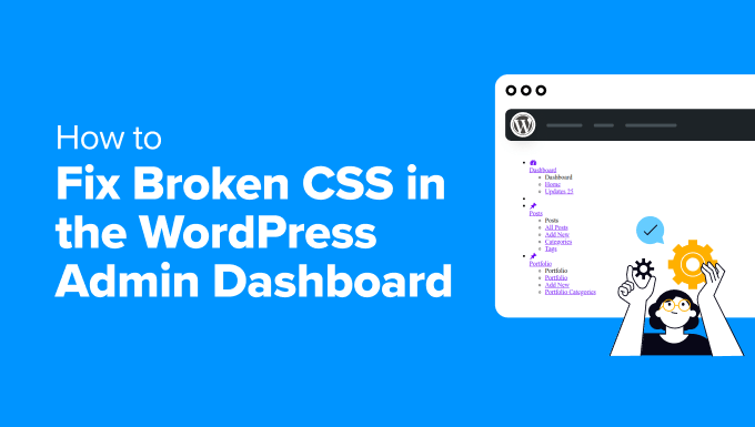 fix broken css in the wordpress admin dashboard in post